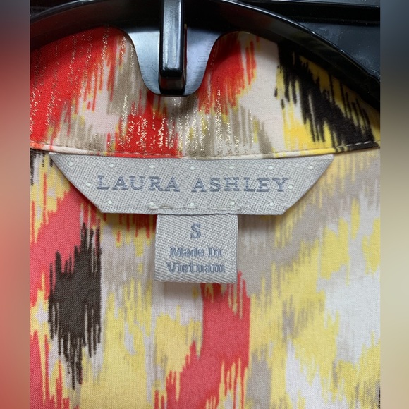 LAURA ASHLEY ABSTRACT PRINT LIGHTWEIGHT FULL ZIP JACKET - SZ SMALL - Picture 7 of 7